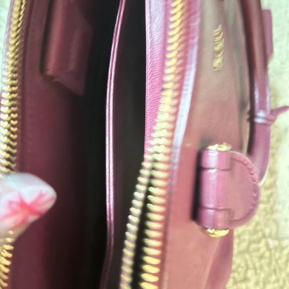 Ralph Lauren Burgundy Leather Satchel - Picture 10 of 12